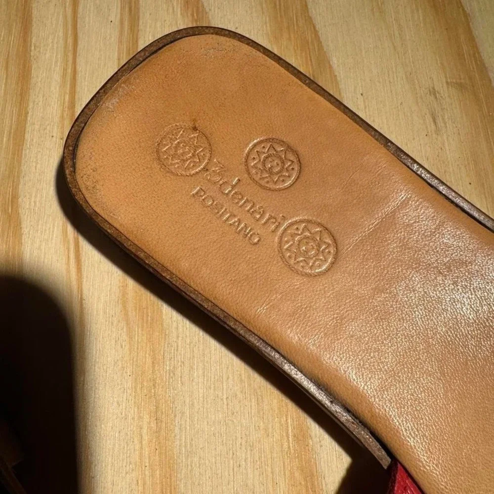 Vero cuoio red lizard vegetable tanned slides‎
